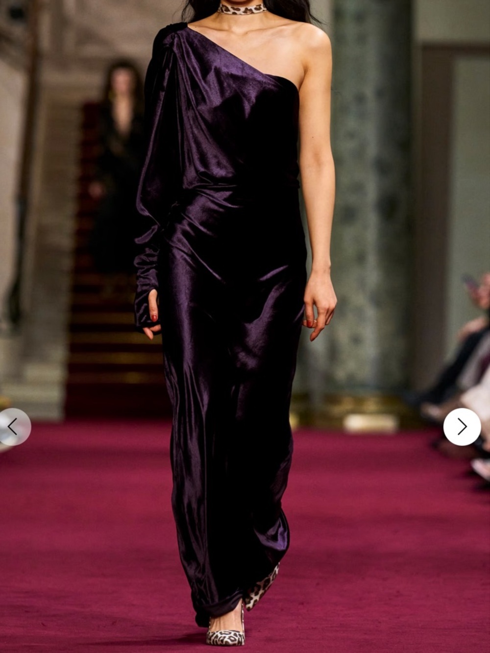 NWT New Zimmermann Illustration Asymmetric Velvet One-Shoulder Maxi Gown Size 4